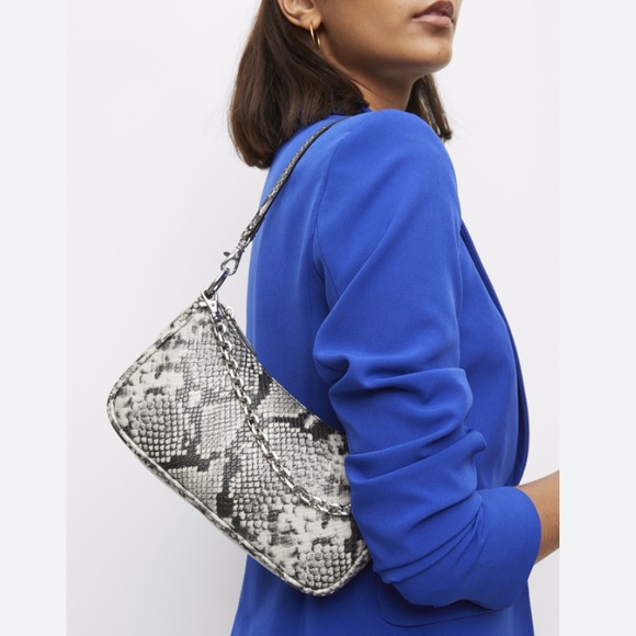 Aldo Bags Aldo Snake Print Chain Strap Baguette Shoulder Bag Poshmark